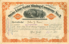 State Line Gold Mining Co. No. 3 - Stock Certificate - Mining Stocks picture