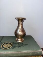 Vintage Etched Brass 4” Vase miniature India picture