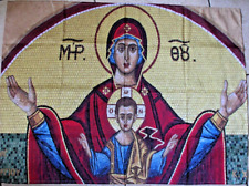 Theotokos Icon Church Banner Byzantine Orthodox Mosaic Panagia Mary tapestry picture
