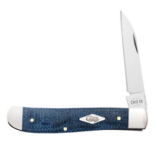Case xx Knives Mini Trapper Blue Denim Laminate 60511 Pocket Knife Stainless picture