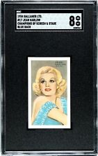 1934 GALLAHER CHAMPIONS OF SCREEN & STAGE BLUE BACK JEAN HARLOW #17 SGC 8 POP 2 picture
