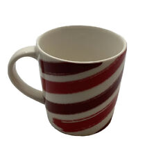 2014 STARBUCKS Holiday Red White Stripe 3oz Demitasse Espresso Cup Mug Christmas picture