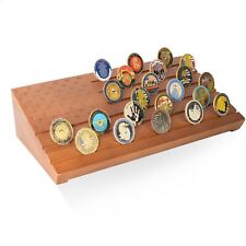 ASmilelndeep Military Challenge Coin Display Case Holder Holds 40 Coins, 6 Ro... picture