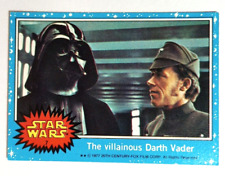 1977 Star Wars #7 The Villainous DARTH VADER  - Topps Blue Series 1 picture