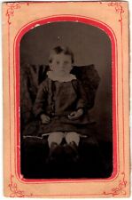 12/11/1866 TINTYPE 5C WASHINGTON CIVIL WAR TAX STAMP LITTLE GIRL IN DRESS picture