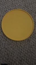 Tupperware #1832-8 T TAB Round Storage Container Yellow Lid 10 1/4