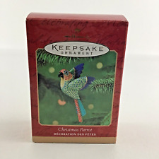 Hallmark Keepsake Holiday Tree Ornament Christmas Parrot Bird Vintage 2001 picture