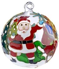 LAST ONE Kubla Crafts Cloisonne Enamel Santa Claus Glass Ornament 1303R FREESHIP picture