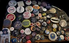 Vintage Pins Buttons LED Zeppelin U2 The Police 70s 80s 90s Collectible Variety picture