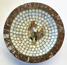Vintage Mid-Century Modern HEIDE Denmark Danish Mosaic Tile Bowl Rooster Dish picture