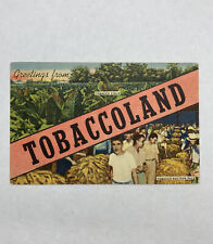 vtg postcard GREETINGS FROM TOBACCOLAND CAROLINA VINTAGE CURTEICH LINEN unposted picture