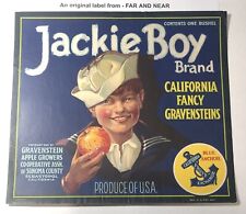 Jackie Boy Brand - Rare Apple Crate Label - California picture