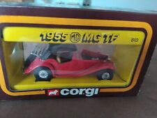MODEL - CORGI MG TF 1955 RED 1/36 DIECAST MADE IN GB #813 BOXED picture