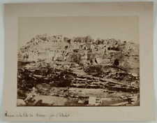 Ruins of the city of Leases, near Arles. Vintage Provence print. Negative picture