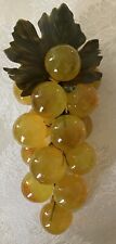Vintage MCM Lucite Acrylic 15 Grape Cluster AMBER 8