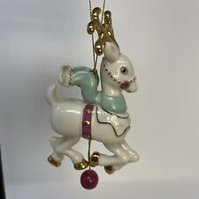 Lenox Prancing Reindeer 2004 Limited Edition Christmas Ornament Gold Trim No Box picture