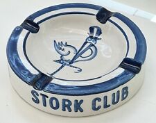 Vintage Stork Club NYC Ashtray New York City Nightclub Blue Ceramic 7” X 1.5” picture