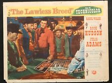 THE LAWLESS BREED Rock Hudson ORIGINAL 1953 MOVIE Lobby Card 11 x 14 Poster picture