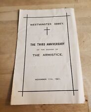 WESTMINISTER ABBEY: THE 3RD ANNIVERSARY OF THE SIGNING OF THE ARMISTICE: F picture
