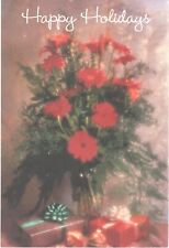 Christmas Card, Flowers, Happy Holidays, Fantus Paper Products picture