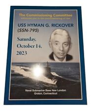 USS Hyman G. Rickover SSN 795 Virginia Class Submarine Commissioning Book picture