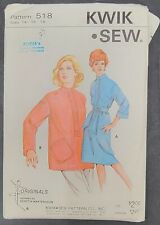 Vintage 1960's Kwik Sew Originals Pattern 518 Kerstin Martensson Sizes 14-16-18 picture