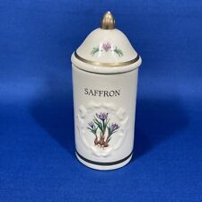Lenox Spice Garden Jars Saffron - Fine Porcelain Handcrafted - 1992 Vintage picture