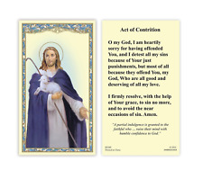 (2 copies) ACT OF CONTRITION Holy Prayer Card Reconciliation Catholic picture