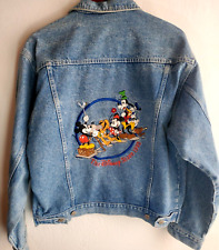 Disney Stores Jean Jacket Womens Vintage Cast Member Exclusive 1995 Characters M picture
