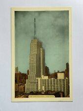 THE NEWS BUILDING NEW YORK CITY 1930s Era Vintage White Border Postcard Lumitone picture