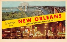New Orleans (Louisiana) Greetings From Large Letter Chrome Postcard picture