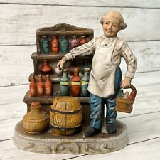 Vintage Old Time Store Keeper Merchant Porcelain Figurine 6.5