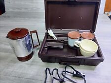 Vtg Nesco Empire Travel Coffeemaker Traveler Kit Camper Van Complete 6180-20 picture