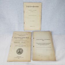 Antique Early 1900s Agriculture Statistics Booklets Farmer Bulletin Lot of 3 picture