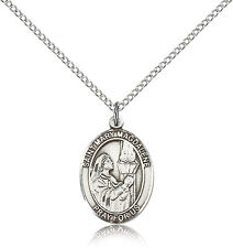 Saint Mary Magdalene Medal For Women - .925 Sterling Silver Necklace On 18 C... picture