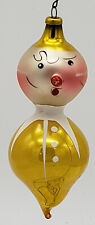 De Carlini ~ Bulbous Nose Yellow Man ~ Blown Glass Ornament ~ Vintage 1960's picture