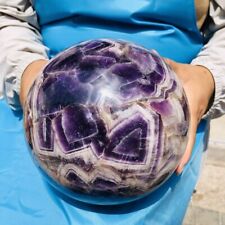 6920G Natural Beautiful Dream Amethyst Quartz Crystal Sphere Ball Healing 1924 picture