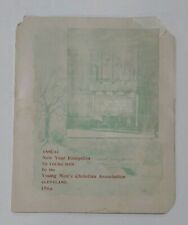 Vtg 1894 Cleveland Ohio Young Men's Christian Association Flyer New Year Program picture