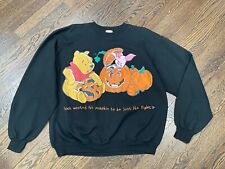 Ladies Winnie The Pooh & Piglet Disney Vintage Halloween Sweatshirt XL X-Large picture