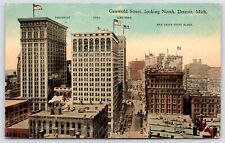 Detroit MI Skyline, Skyscrapers on Griswold St~Union Trust & Other Bldgs~c1914 picture