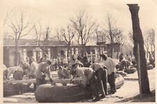 Original WWII Snapshot Photo GERMANS w/ INFLATABLE RUBBER RAFT ASSAULT BOATS 005 picture