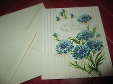 NEW UNUSED Vintage TO WISH YOU A HAPPY BIRTHDAY Card & Envelope - 1950's -#9 picture