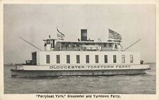 Ferryboat York Gloucester and Yorktown Ferry Virginia VA c1930 Postcard picture