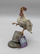 American Chestnut Folk Art The Show Off Rooster Resin Farm Animal Decor 8.25