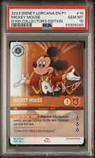 Disney Lorcana Mickey Mouse Friendly Face D100 Collector's Edition 18/P1 PSA 10 picture