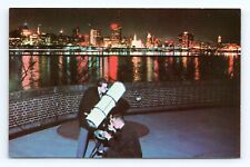 Chicago Skyline From Adler Planetarium Chicago Illinois UNP Chrome Postcard O11 picture