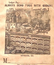 1897 FAMILY GROCERIES LEDGER ADVERTISING BOOKLET FLOUR TEAS COFFEES SPICES Z5172 picture