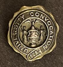 Vtg 1908 University Convocation Pin ~ Great Seal of New York by Quayle Albany picture
