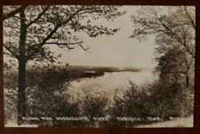 RPPC Dubuque Iowa view Mississippi River 1932 Vintage Postcard w Dubuque xcel picture