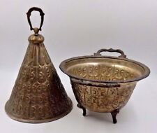 VINTAGE ARABIC STYLE DECORATIVE URN WITH UNIQUE POINTED TOP & ORNATE HANDLES picture